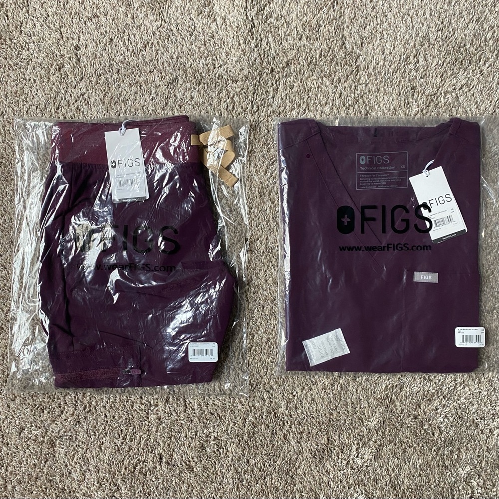 Figs Scrub Set in Deep Purple (XS)